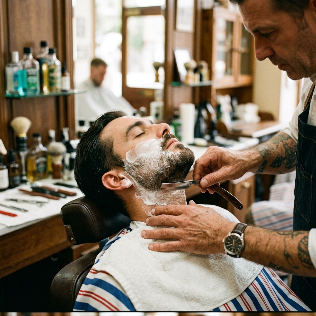 Ritual Cukur Tradisional Pisau Lipat di Star Barbershop